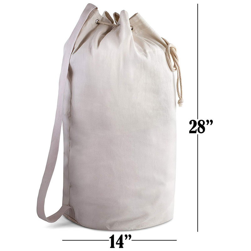 SG71 Økovenligtsindede organiske Cotton Canvas Duffle Trykbar Hotel Drawstring Vaskebånd Heavy Duty