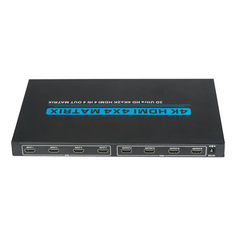 V1.4 4K \/ 30Hz HDMI 4x4 Matrix med EDID Support 3D Ultra HD 4Kx2K