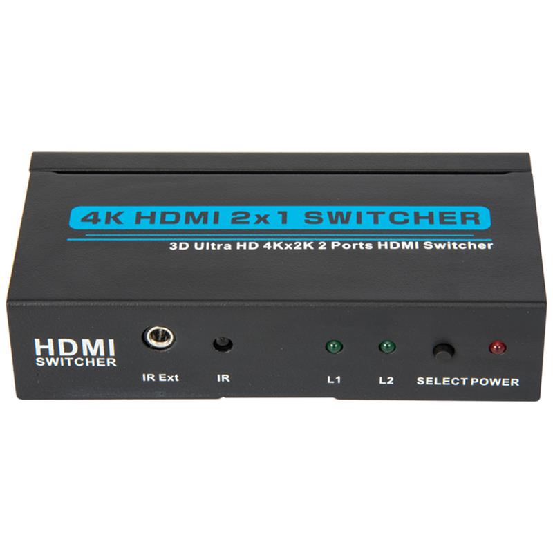 V1.4 4K \/ 30Hz HDMI 2x1 switcher understøtter 3D Ultra HD 4K * 2K \/ 30Hz