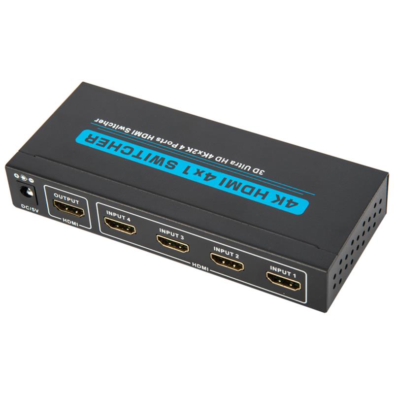 V1.4 4K \/ 30Hz HDMI 4x1 switcher understøtter 3D Ultra HD 4K * 2K \/ 30Hz
