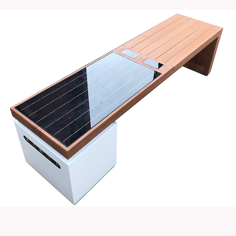 Solar Powered Phone Charging WiFi Access Outgoor Furniture Smart Bench
