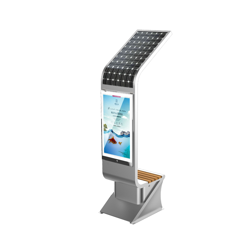 Solenergi Annonceringsudstyr Stor display Lysboks Telefonopladning Smart udemøbler