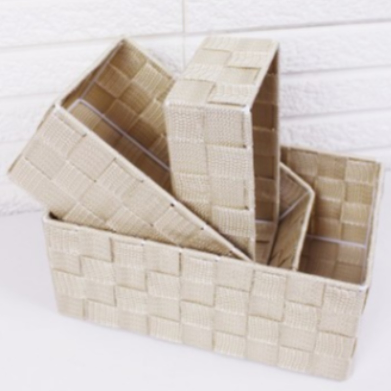 Håndlavet vævet polypropylen stofkurv