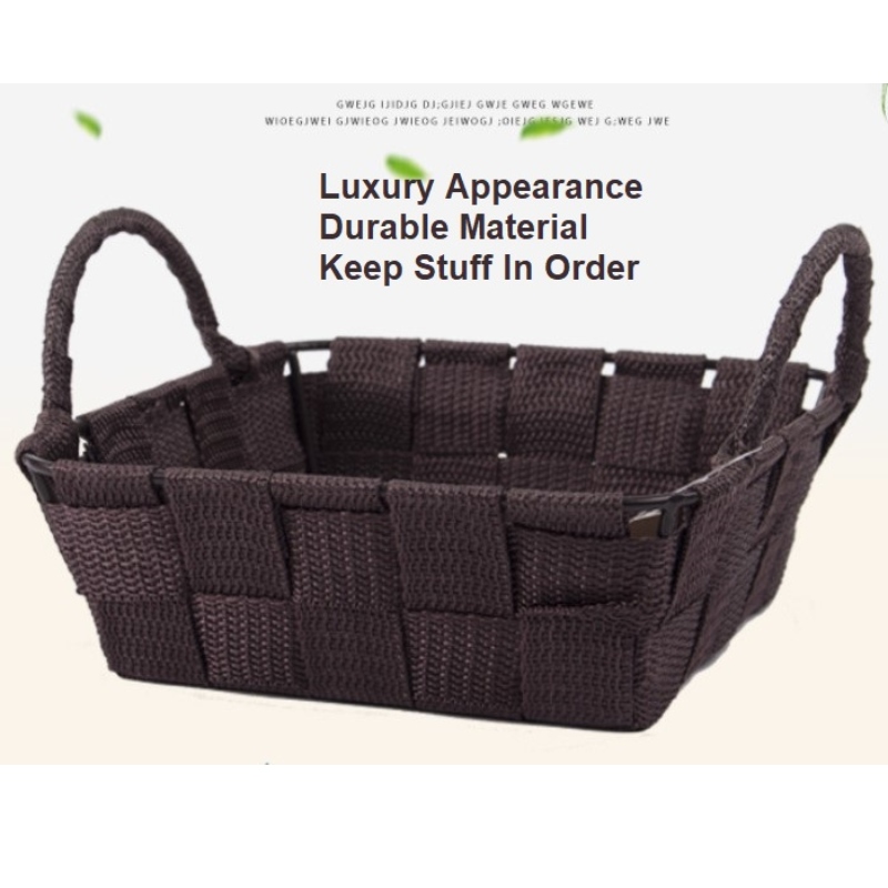 Håndlavet vævet polypropylen stofkurv-