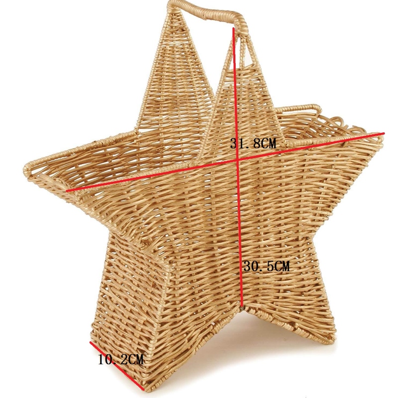Gold Wicker Star