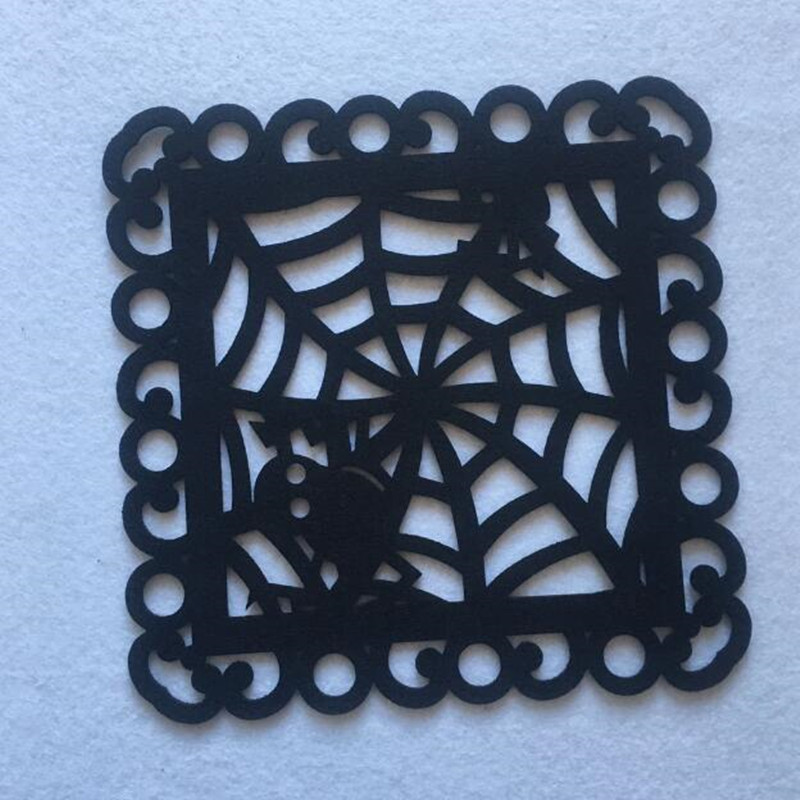 Halloween Black Felt Spider Web Placemat