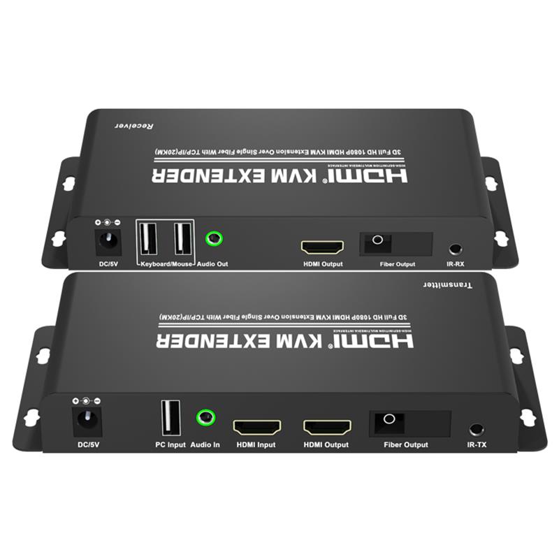 HDMI KVM Extender Over Single Fiber With TCP / IP (20KM) Support Full HD 1080P