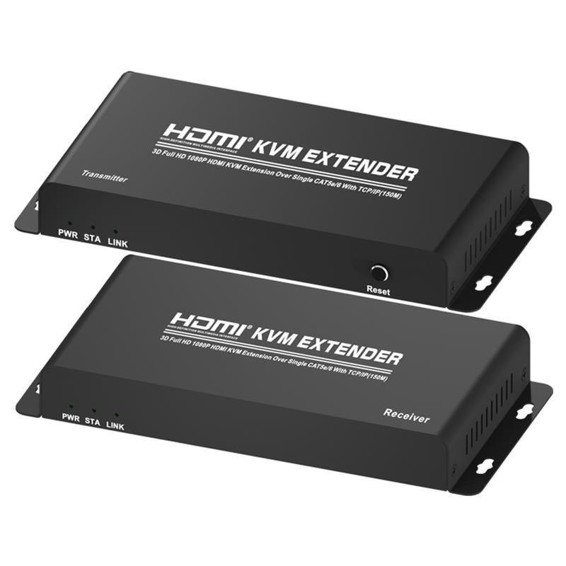 HDMI KVM Extender 150 m over enkelt CAT5e \/ 6 med TCP \/ IP Support Full HD 1080P