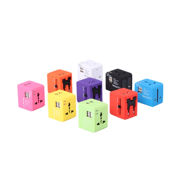 RRTRAVEL bedste rejsegave universal rejseadapter med 2 usb AUS US UE UK plug all in one adapter
