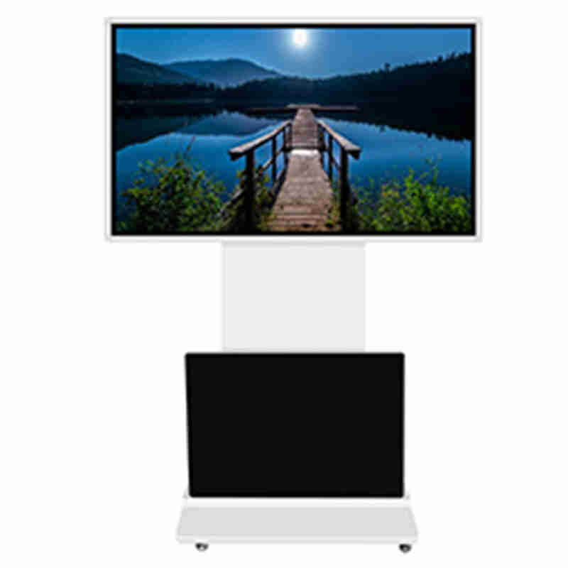 43 tommer gulvopstand digital skiltning understøttelse 360 ​​graders roterende reklame LCD monitor til supermarked, detailforretning, tankstation, bus, indkøbscenter