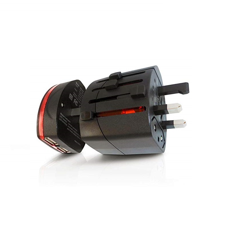 Gaver Universal Travel Adapter med 2 usb Bestselling Premium for Travling Gave