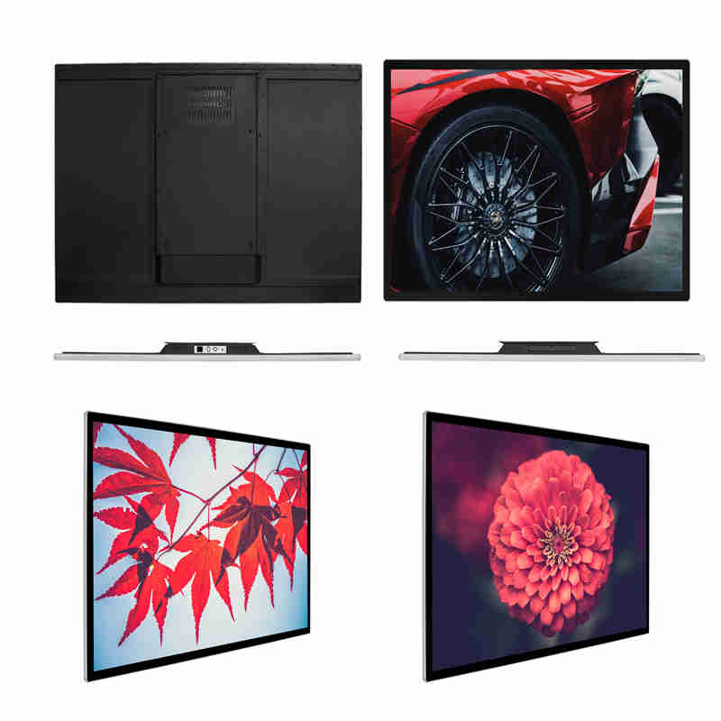 indendørs 65 tommer vægmontering af digital skiltning advertng-afspiller