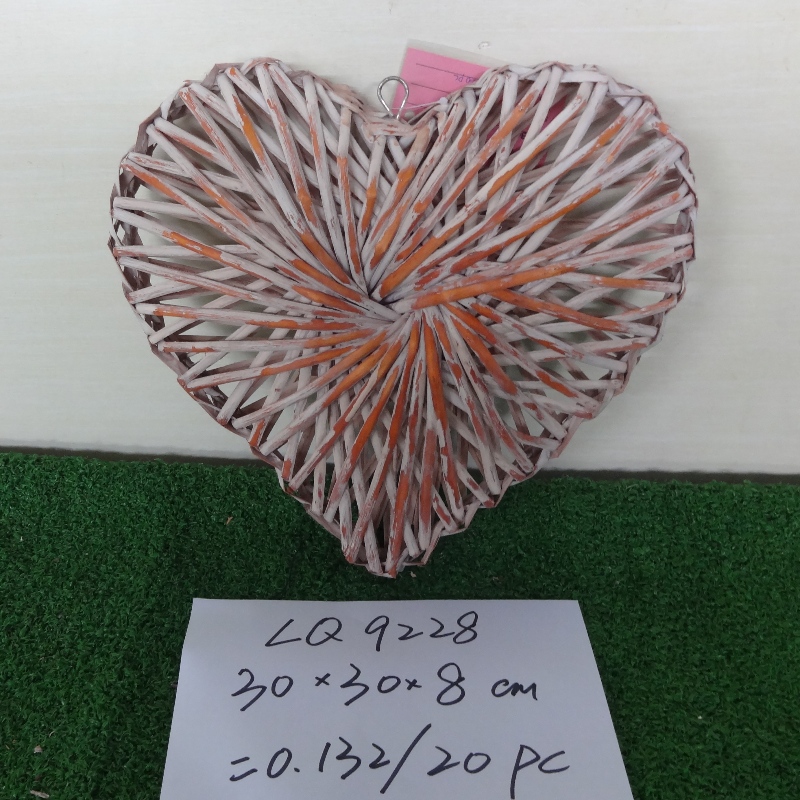 Wicker Heart- form Dekoration for Festivaler