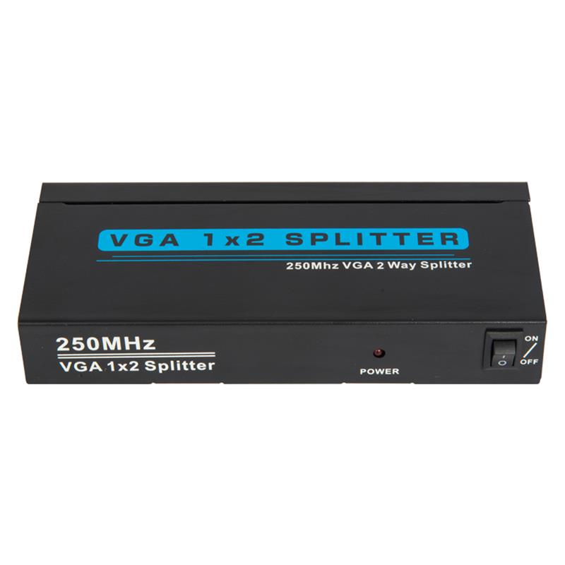 250MHz 2-vejs VGA 1x2 Splitter Support 1080P