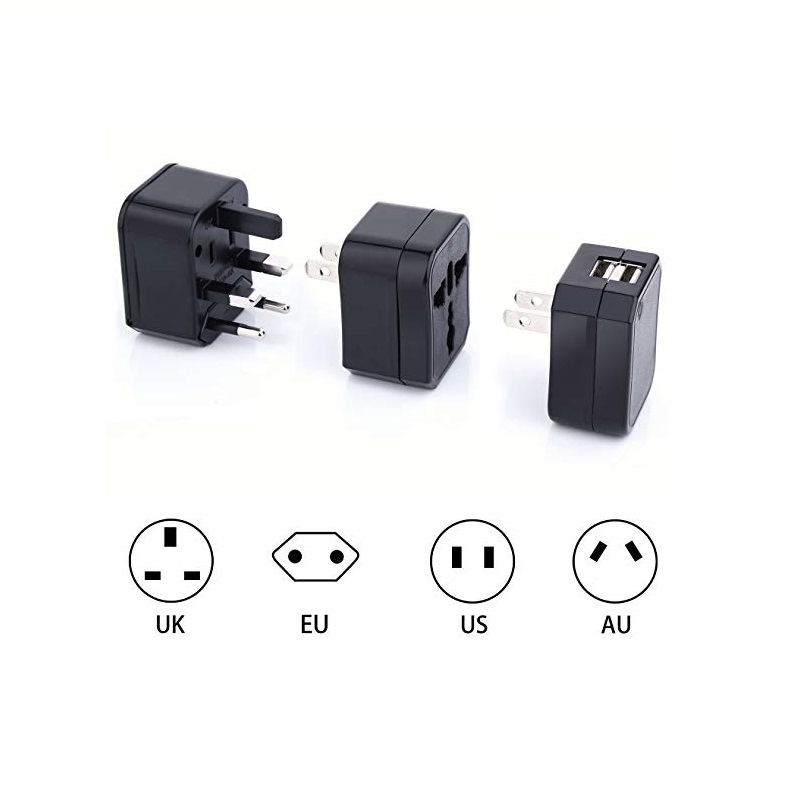 Fødselsdagsgave, salgsfremmende gave \/ bryllupsgave \/ gaveemne forretningsgave Dual USB smart plug 4 in 1 rejse adapter gave sæt