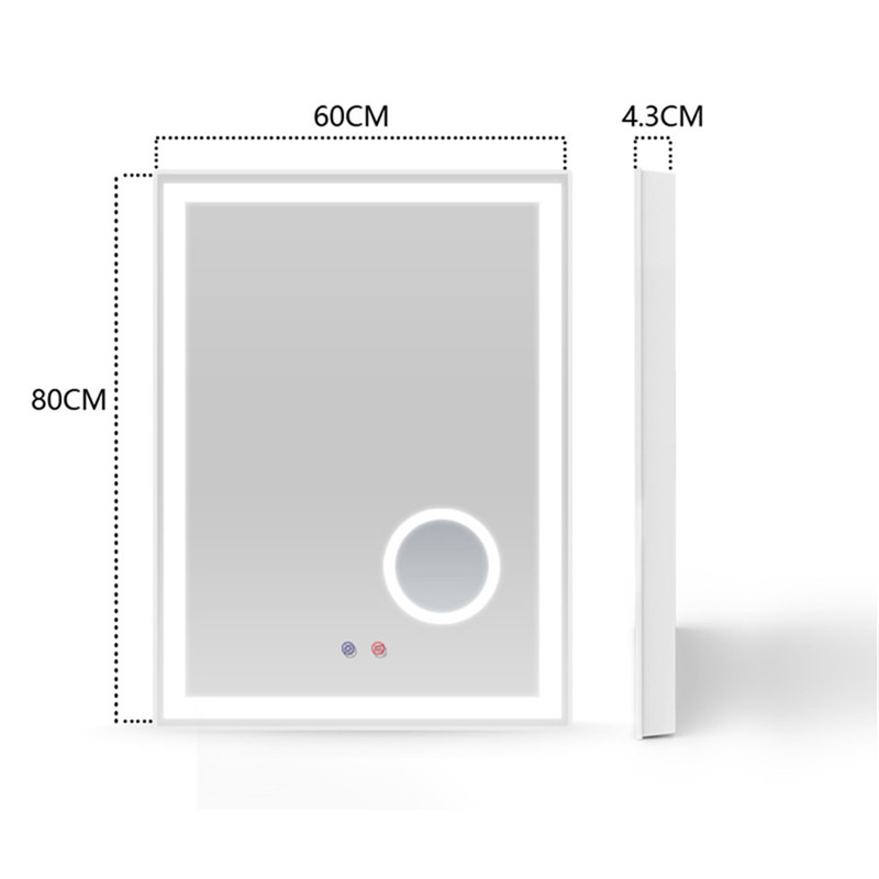 Hjemmeindretning spejlet spejl med spejle, vinduesdekorationsspejl med 5X forstørrelsesspejl