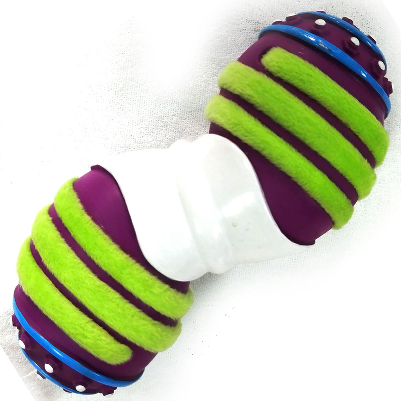 Druerbar PVC hunde tyggetøj vinyl kæledyr legetøj med squeaker til tyggning