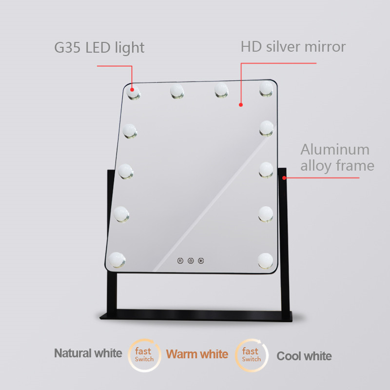 Amazon Best Sale Hollywood Vanity LED Bulb Mirror Lighted Makeup Mirror
