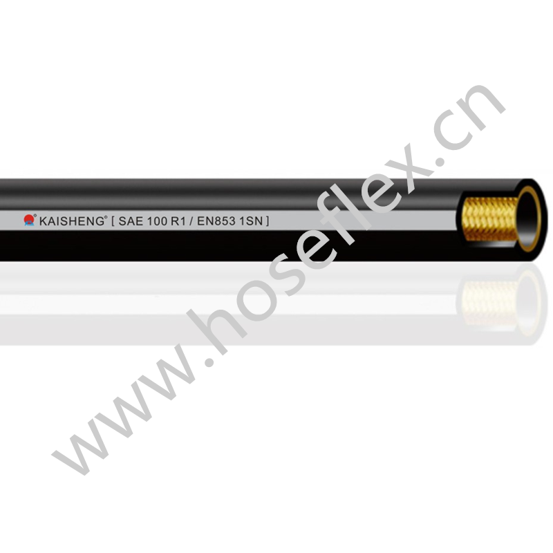 Højtryksgummislange Højkvalitets kinesisk leverandør Hydraulisk gummislange Sae 100 R1at Gummihydraulikslange påført liften eller høstmaskinen