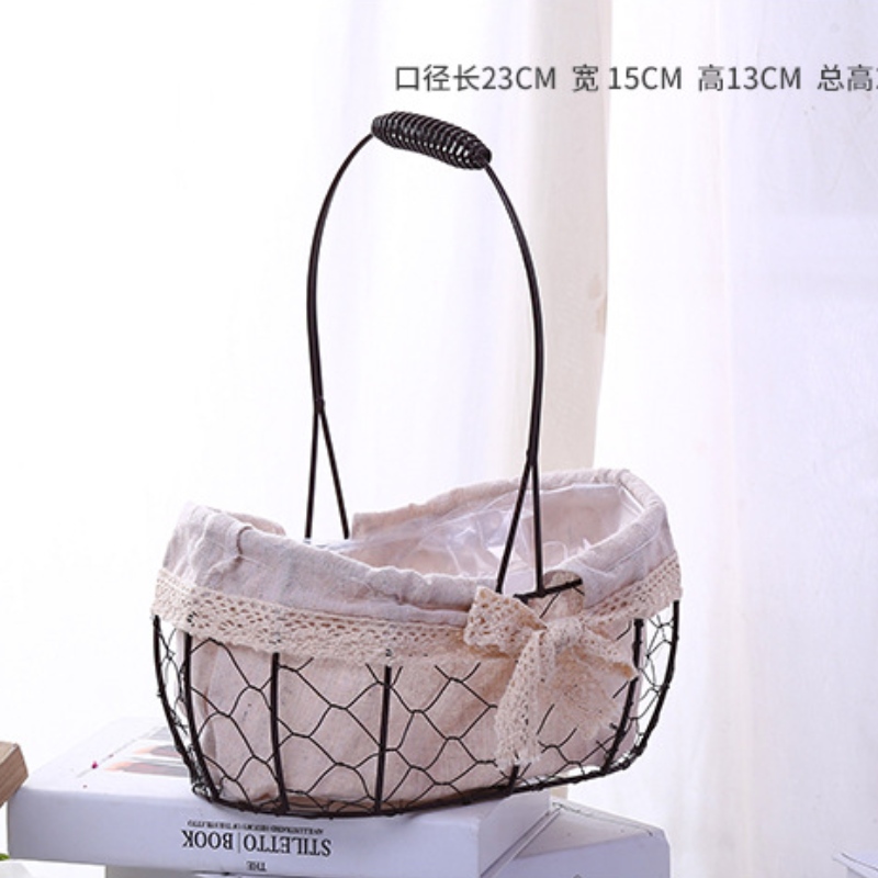 Floral Storage Basket med håndtag