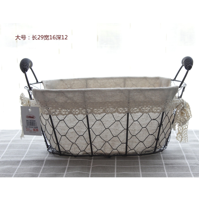 Home Decor Rektangel Wire Basket