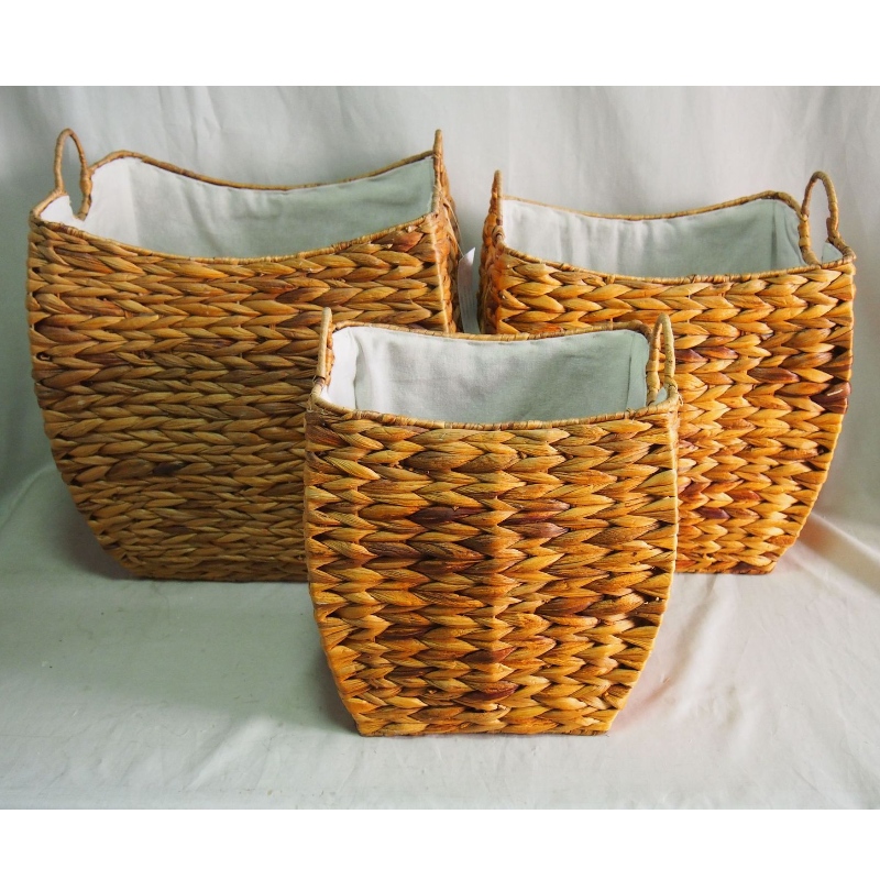 Sæt af 3- vaskevand Hyacinth Basket