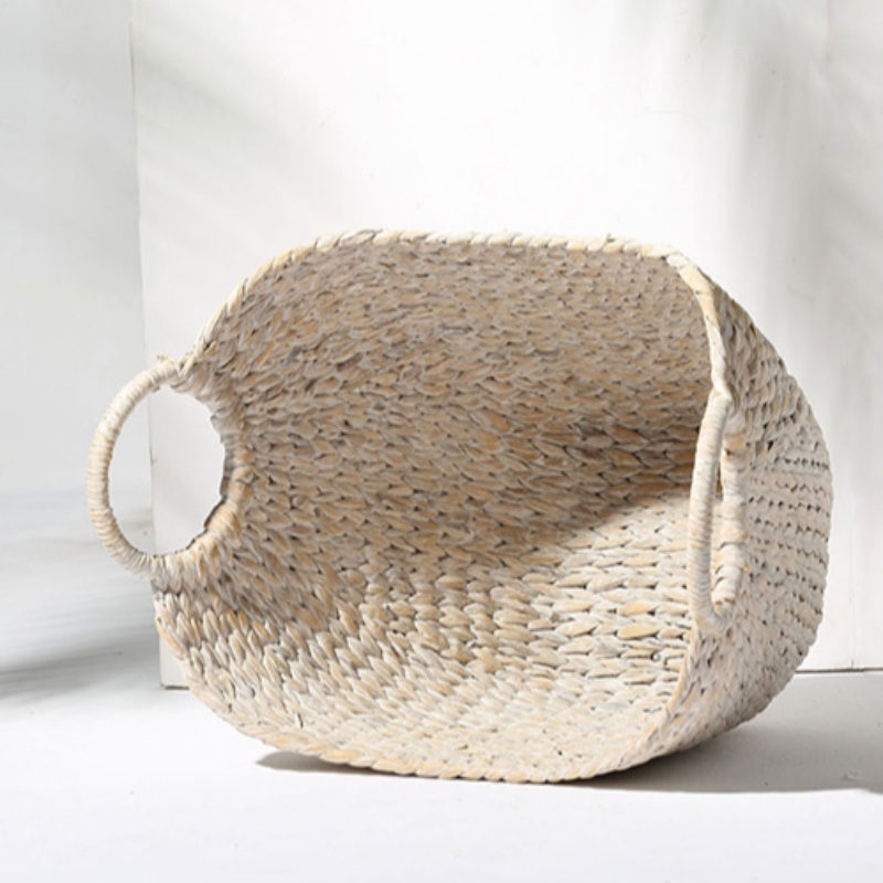 White Water Hyacinth Basket