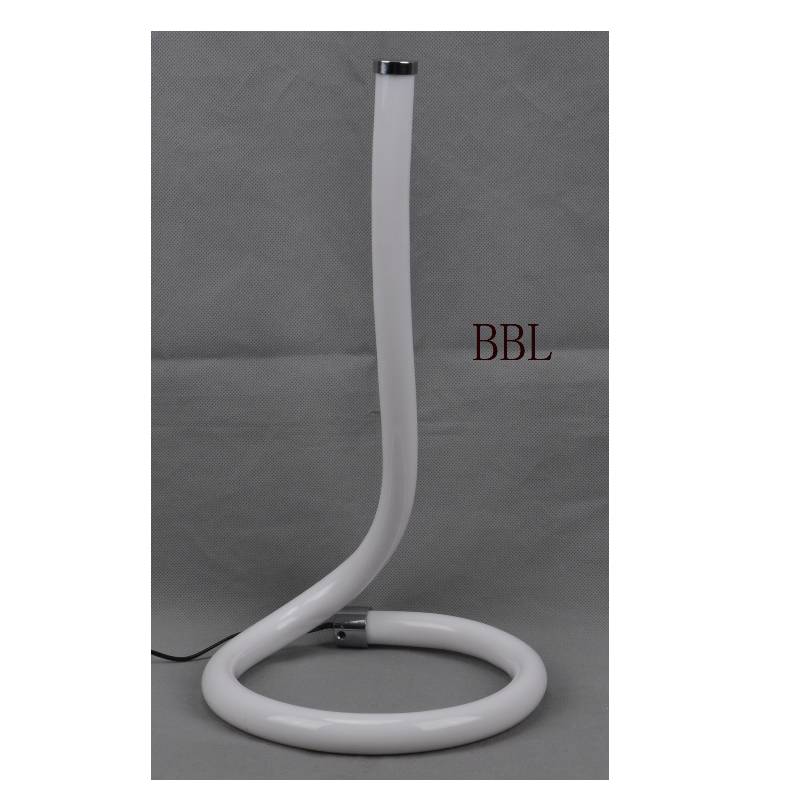 LED bordlampe med akrylrør og uden skygge