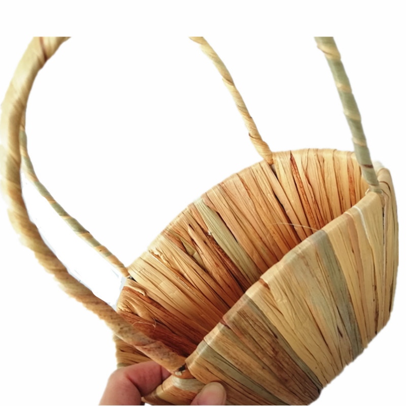 Halm Blomsterkurv med håndtag