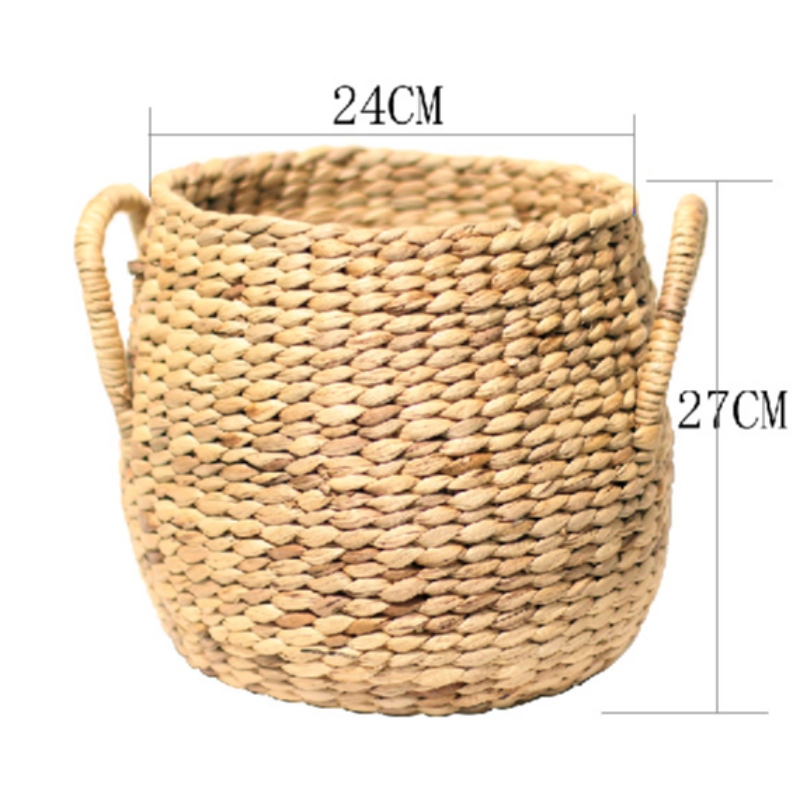 Halmvævet opbevaringskurv