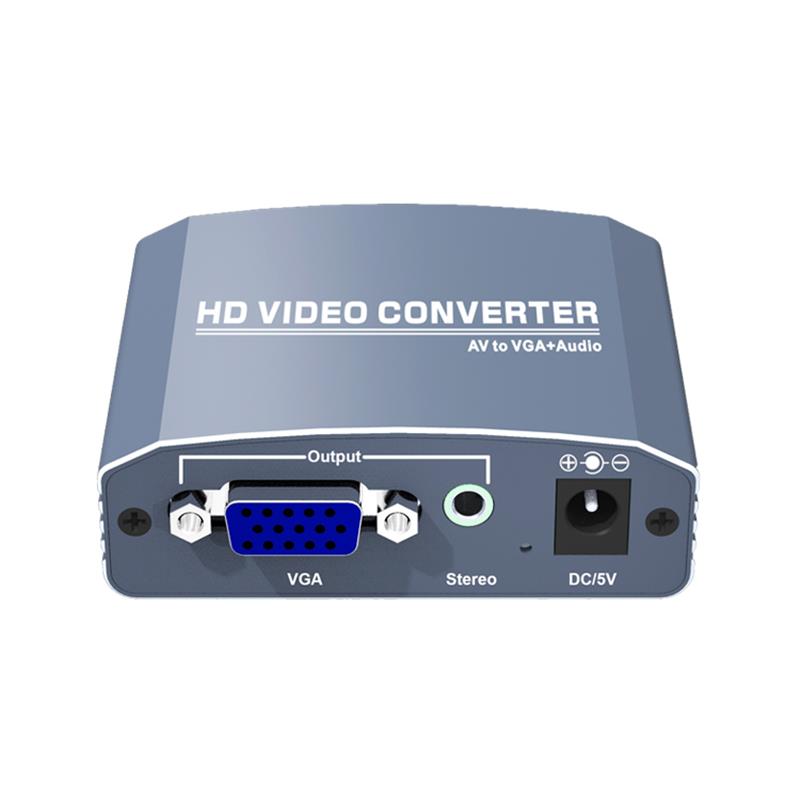 A / V til VGA + Stereo Converter Up Scaler 720P / 1080P