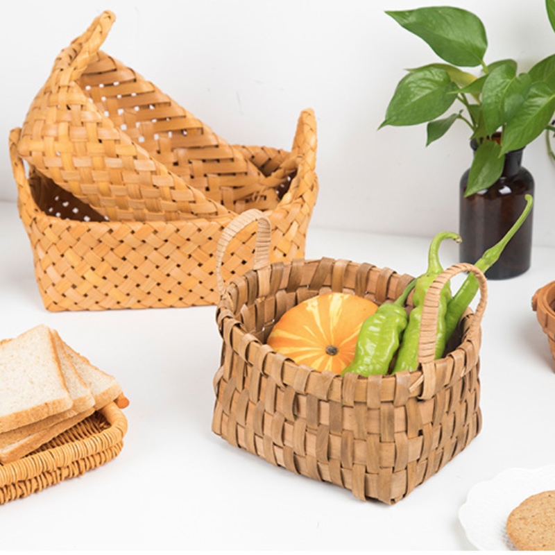 Hjemme Decor Wooden Tray med håndtag