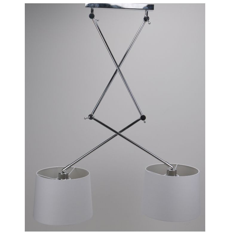 Pendellampe med stofskygge, og op og ned funktion