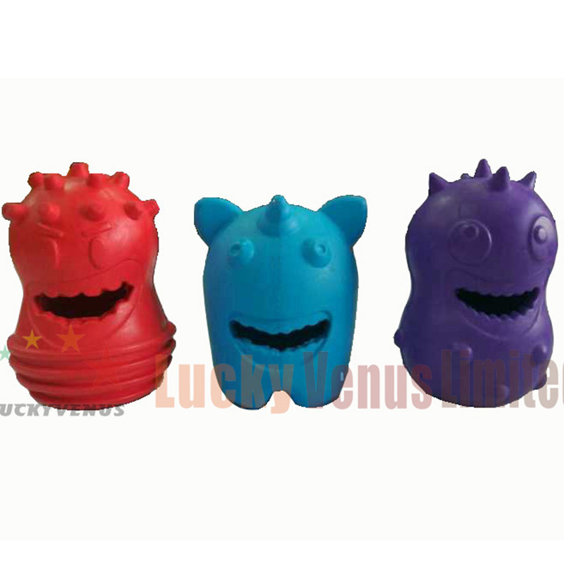 Fabriks gummi hund tygget legetøjsdispenser kæledyr mad langsom feeder legetøj