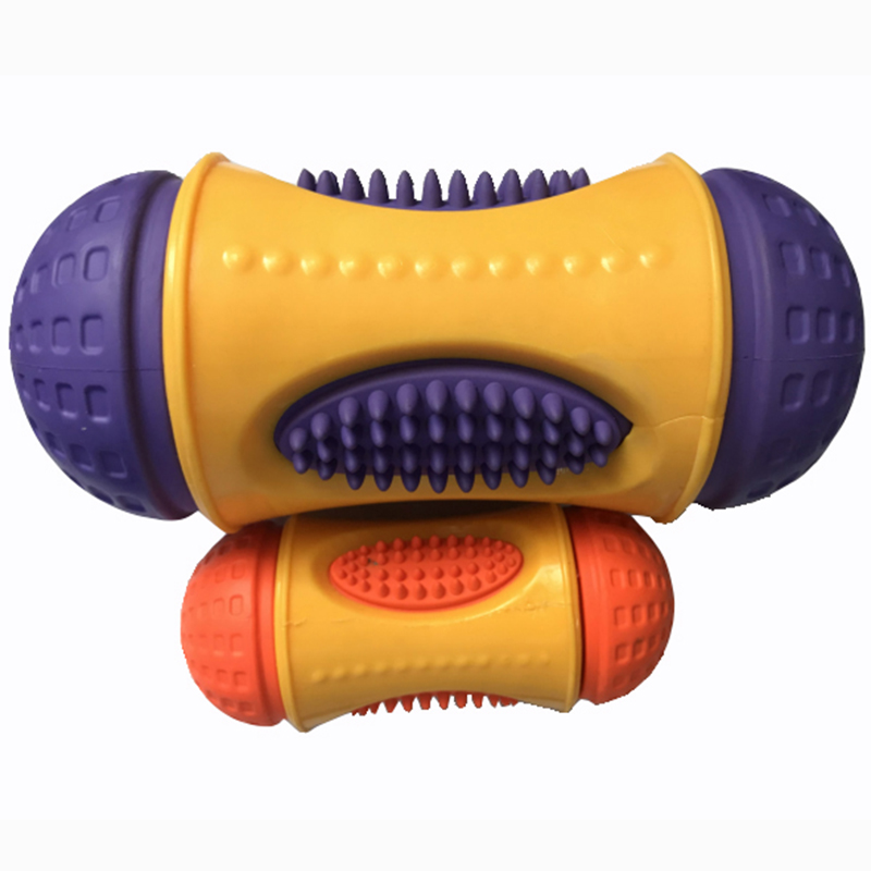 Ikke-giftig gummi hunde tygget legetøj kæledyr dispenser mad langsomt føder legetøj