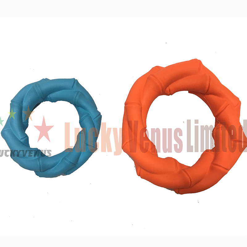 Traing samll store hund gummi cirkel legetøj kæledyr interaktivt legetøj