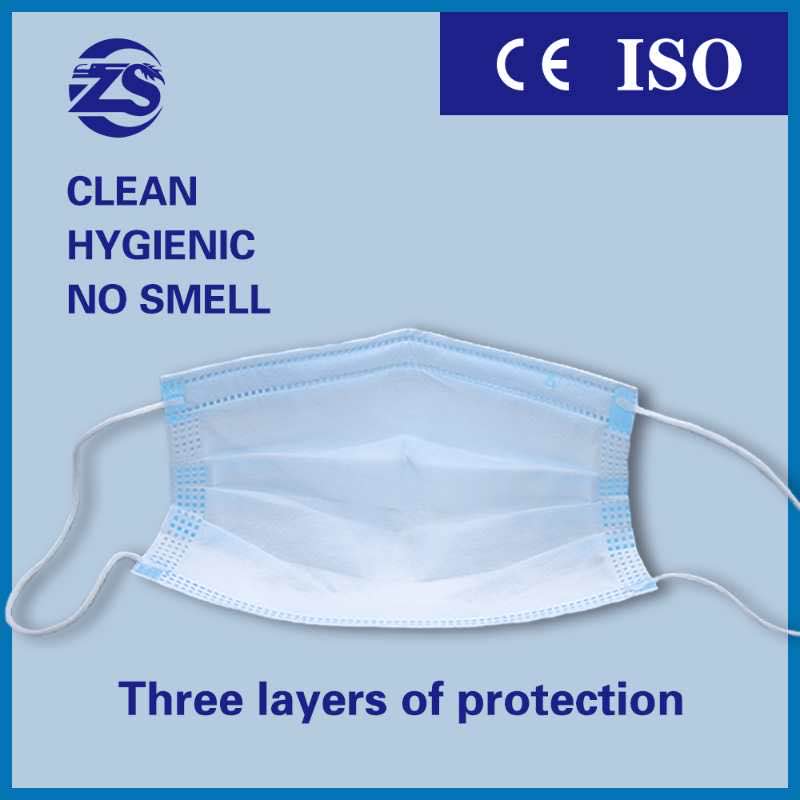 3 lags ørehæng engangs medicinsk kirurgisk ansigtsmaske