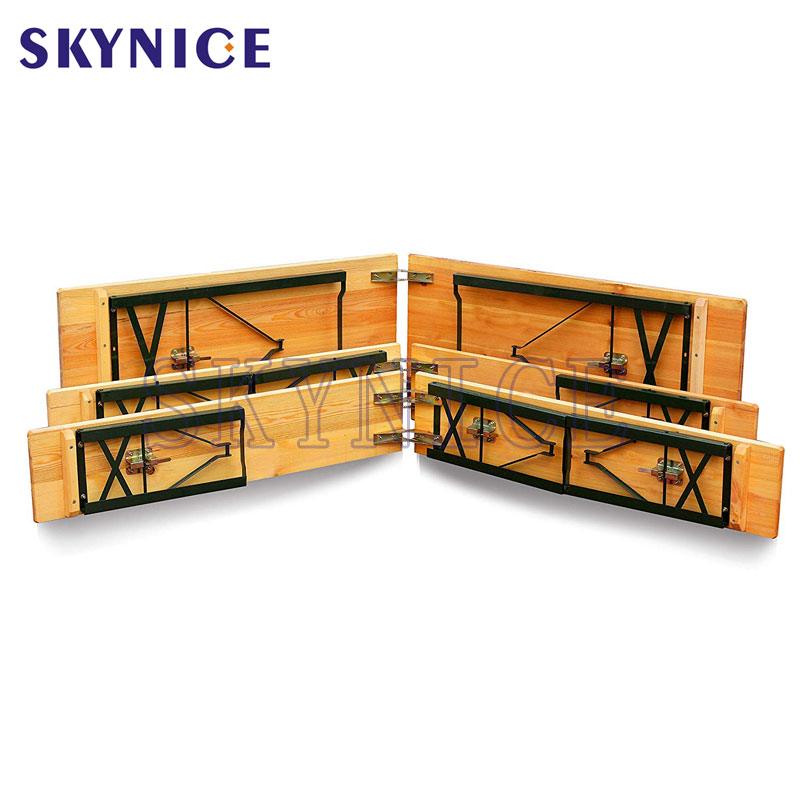 Pine Wood udendørs øl møbelbord og stole sæt