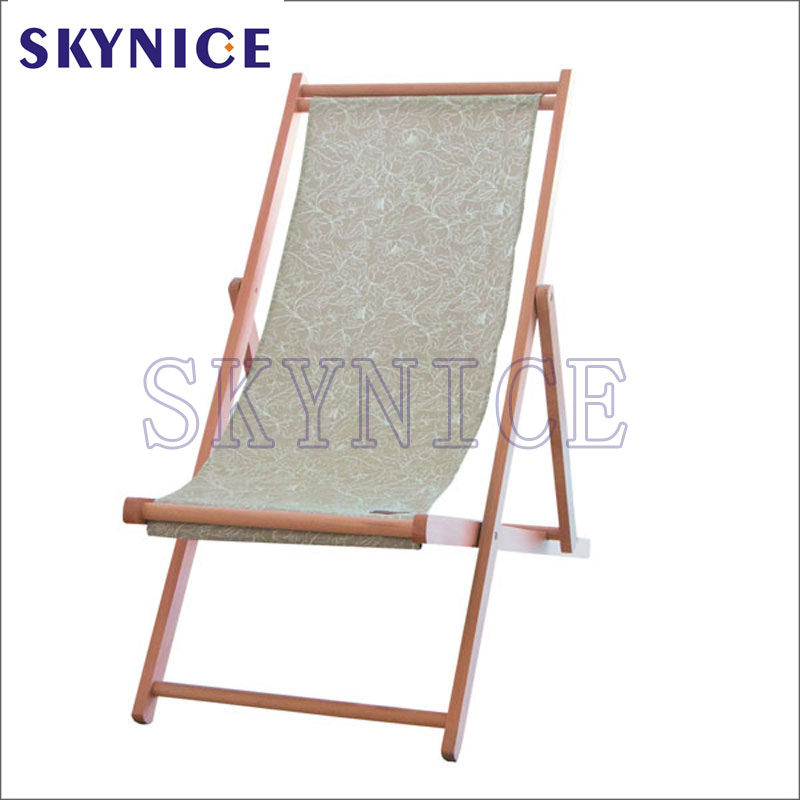 Brugerdefineret LOGO Udskriv træ Foldbar strandstol