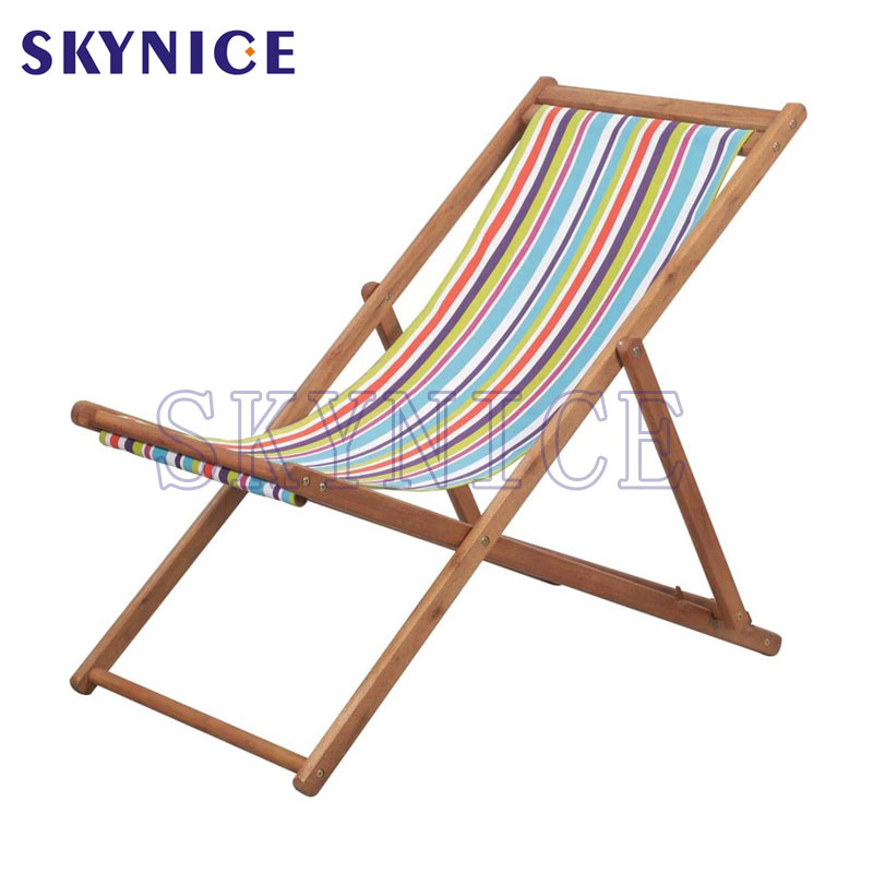 Traditionelt foldende trækrone Garden Beach Seaside Deck Chair