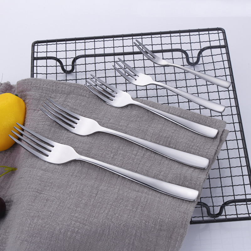 19pcs simple/klassiske design spejl polerer metal dinnerware sæt