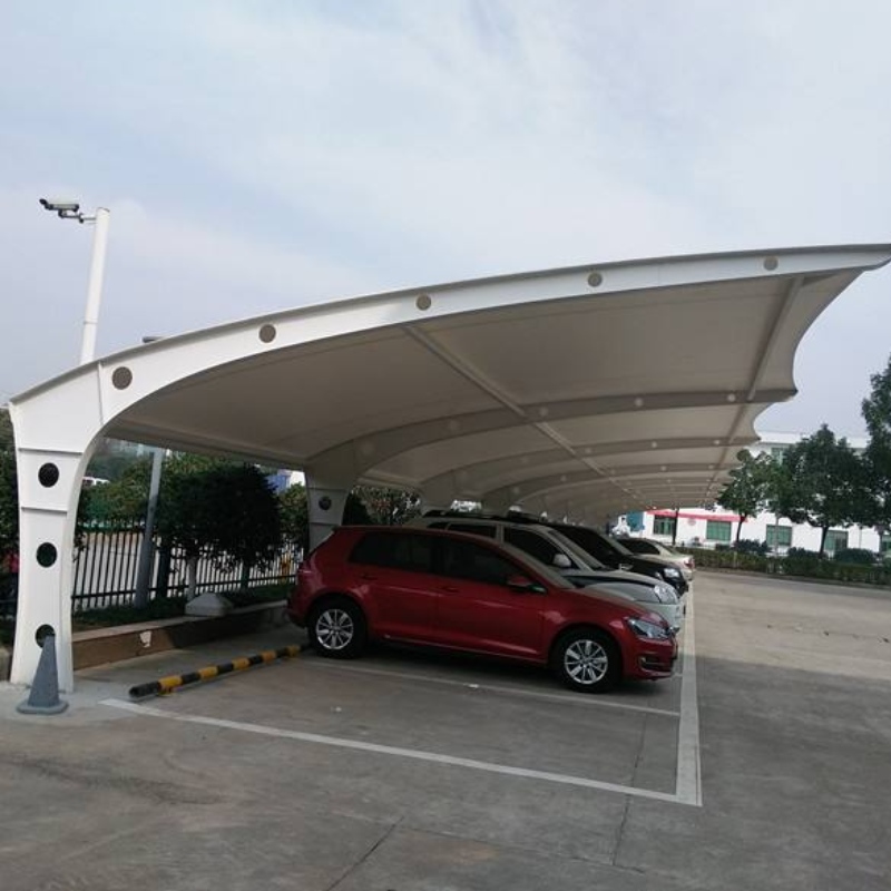 Præfabrikeret stålramme 10 parkeringsplads skygge struktur telt til salg