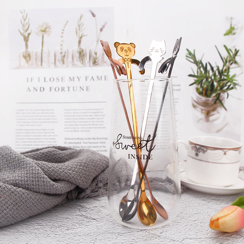 Katte af rustfrit stål til dessert Kaffe is slik te ske