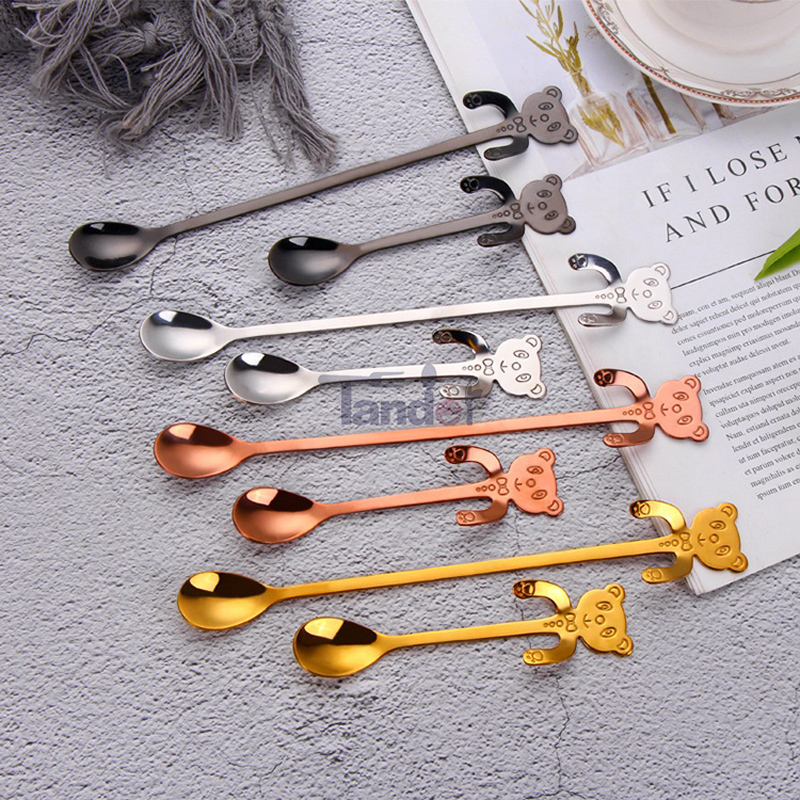 Katte af rustfrit stål til dessert Kaffe is slik te ske