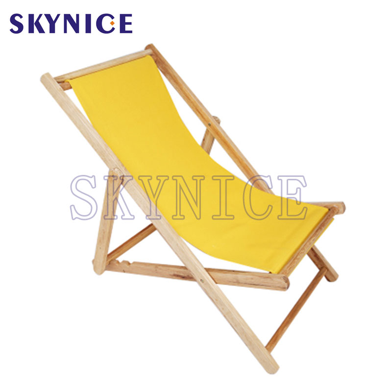 Solid Wood Yddørmøbler Foldbar kanvas Beach Chair