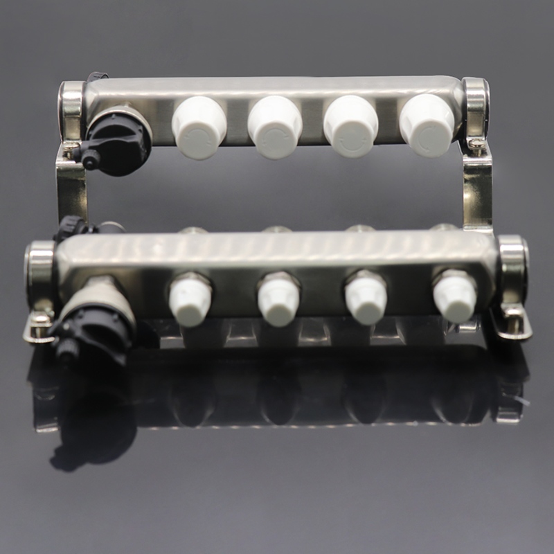 Røring af rør 5-vej rustfrit stål Vandvarmemanifold XF26012A