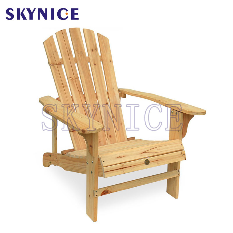 Naturlig farve Udendørs strand Wood Adirondack Formand