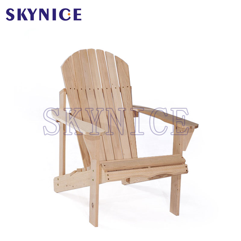 Udendørs Naturlig Fir Wood Rocking Chair Patio Deck Frog Chair