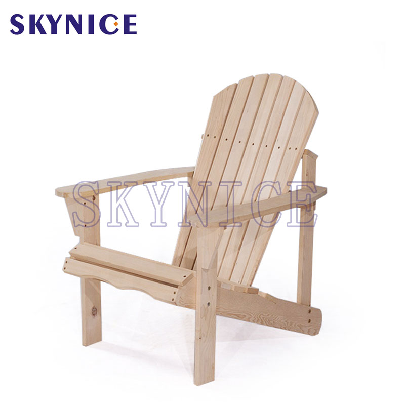 Udendørs Naturlig Fir Wood Rocking Chair Patio Deck Frog Chair