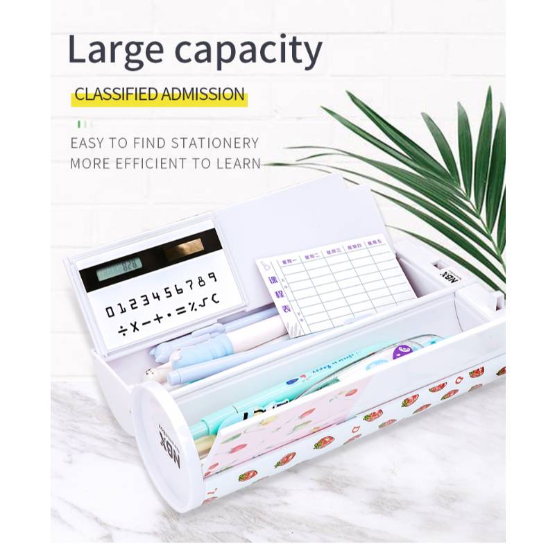 Mekanisk fastlåsning, ny boks, blyant, Kawaii-skoleudstyr